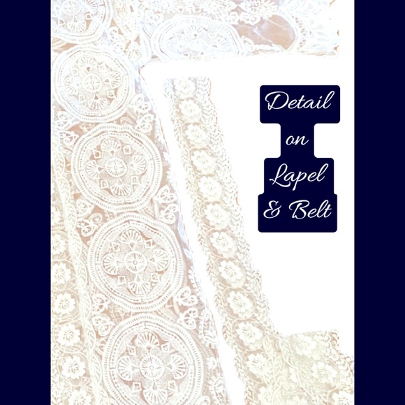 White Lace Kimono/Duster, Size Small Petite - Picture 4 of 7